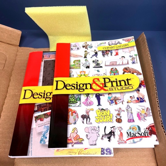 Design & Print Studio MacSoft Create Pro Graphics Business Cards & More Vtg New - Picture 1 of 13